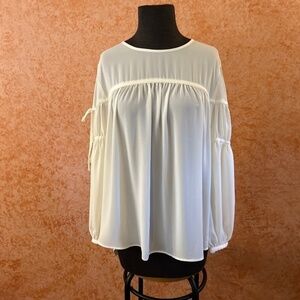 LOFT Puffed Long Sleeve Blouse size Medium